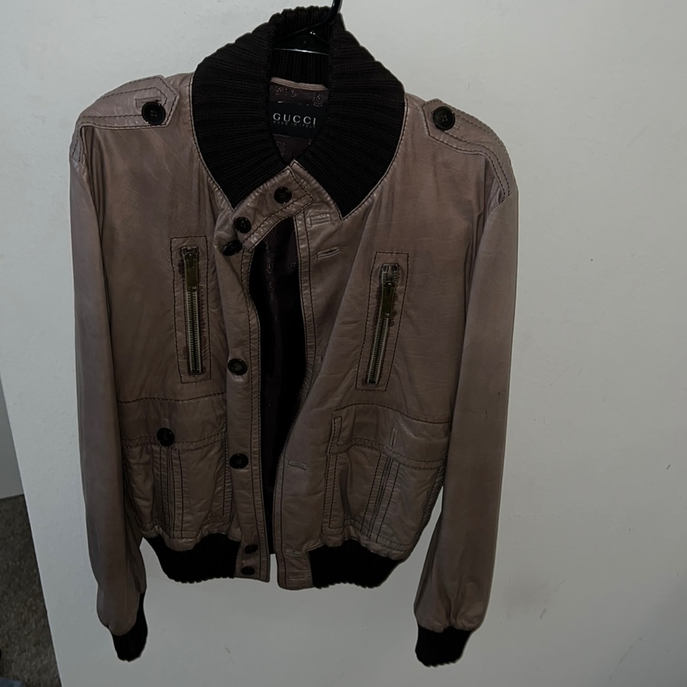 Gucci leather jacket (authentic)